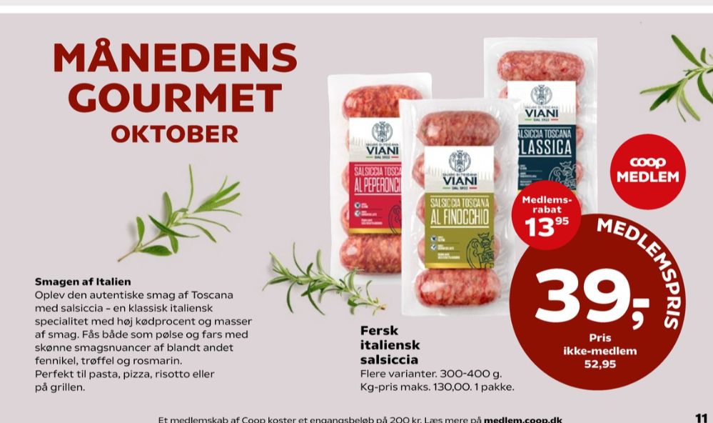 Viani, Salsiccia Toscana Al Rosmarino