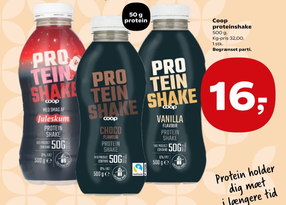 Coop, Protein Shake Juleskum