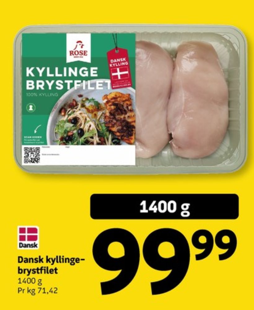 Rose Ærlig Kylling, Kyllingebrystfilet