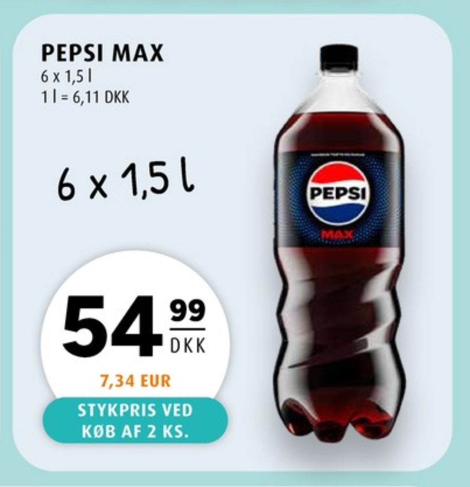 Pepsi Max, Cola 6 pk.