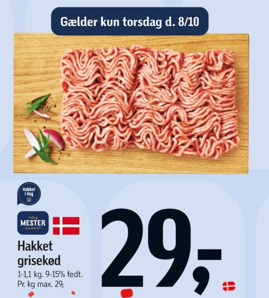 Salling Mester, Hakket grisekød 9-15%