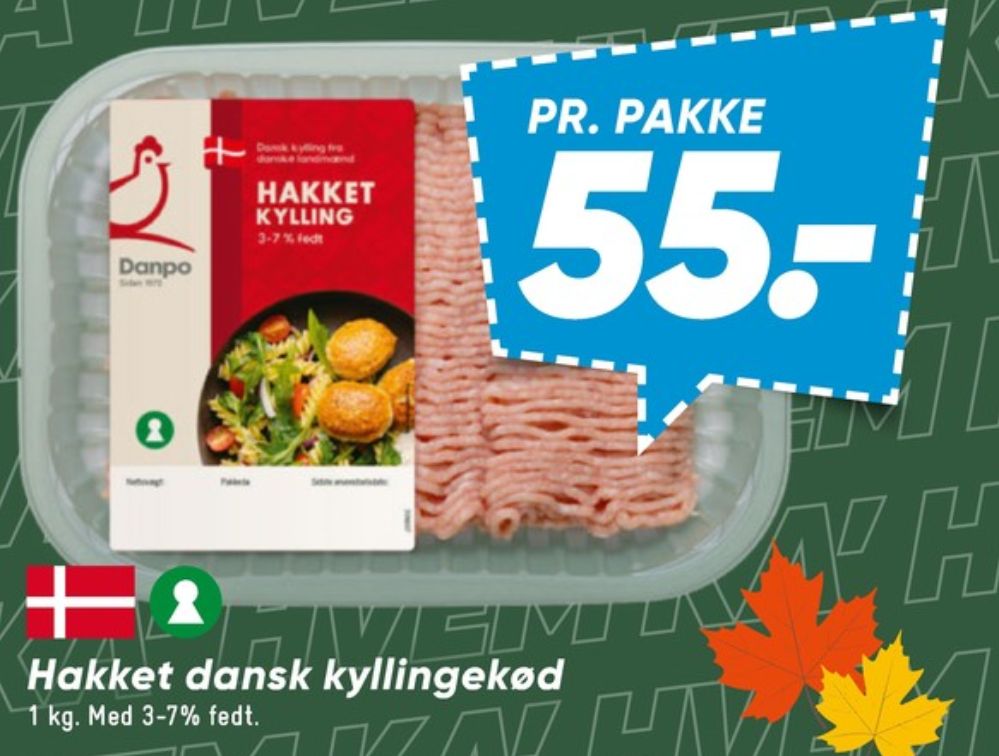 Danpo, Hakket kylling 3-7%