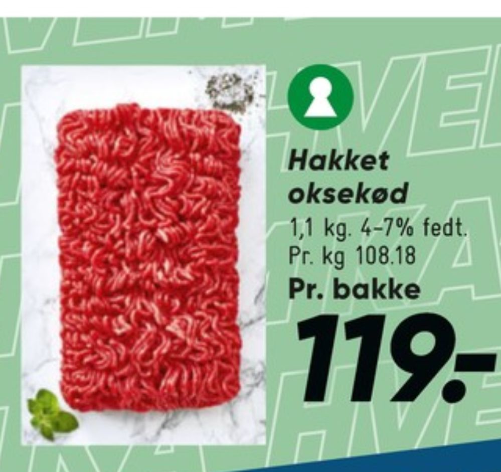 Hakket oksekød 4-7%