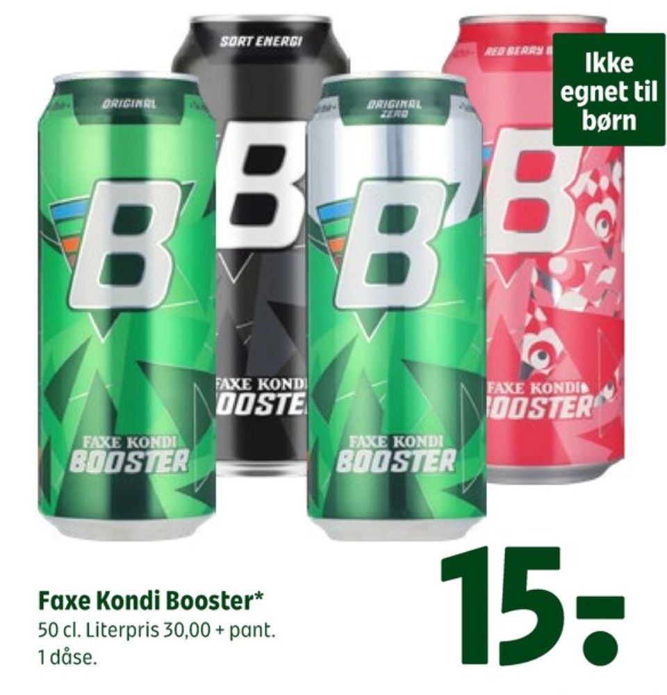 Faxe Kondi Booster Red Berry Boost, Energidrik