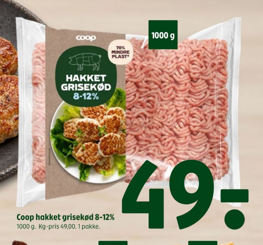 Coop, Hakket grisekød 8-12%