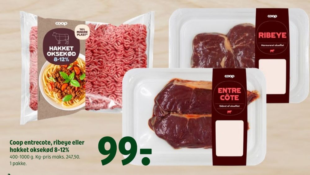 Coop, Hakket oksekød 8-12%