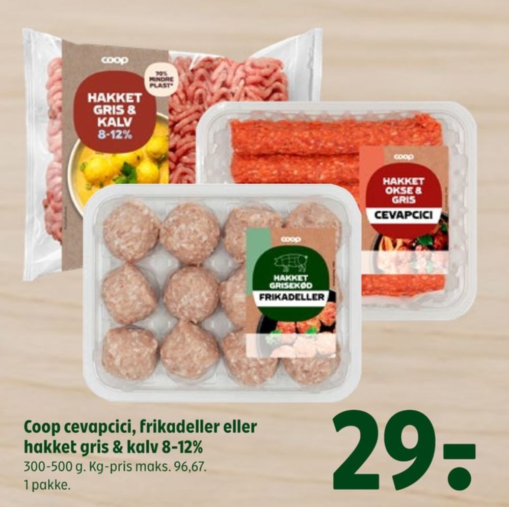 Coop, Hakket kalv og grisekød 8-12%
