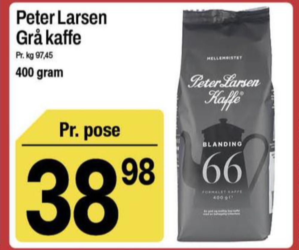 Peter Larsen Blanding 66, Kaffe Formalet
