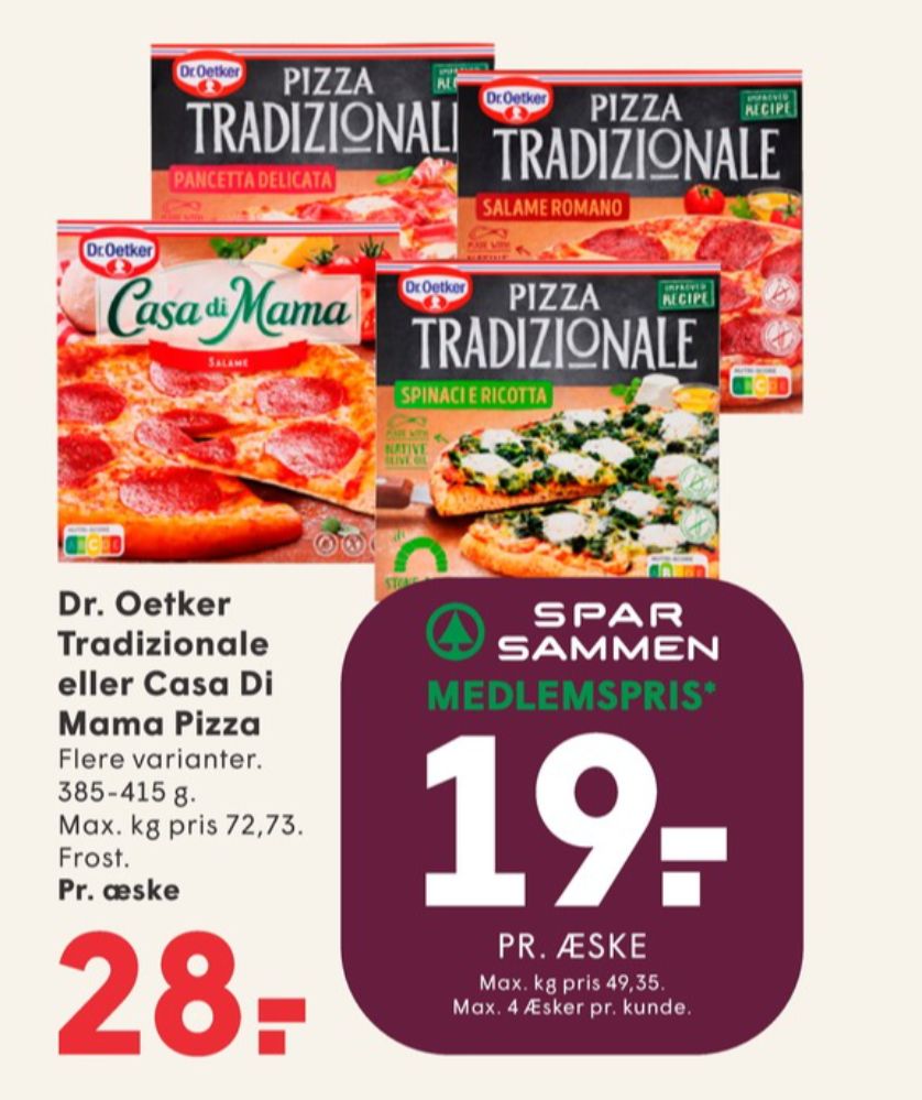 Tradizionale, Spinacie Ricotta Pizza