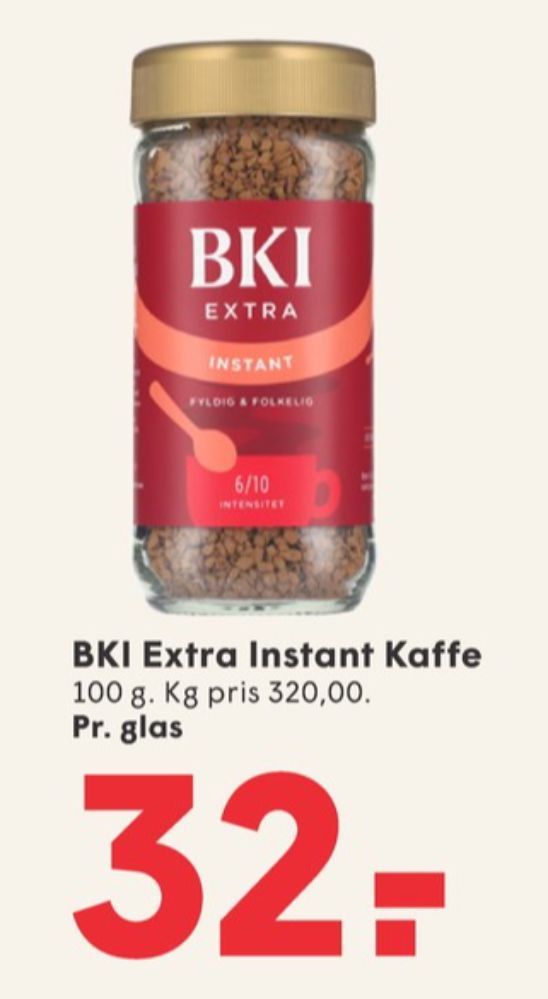 BKI Extra, Instant Kaffe