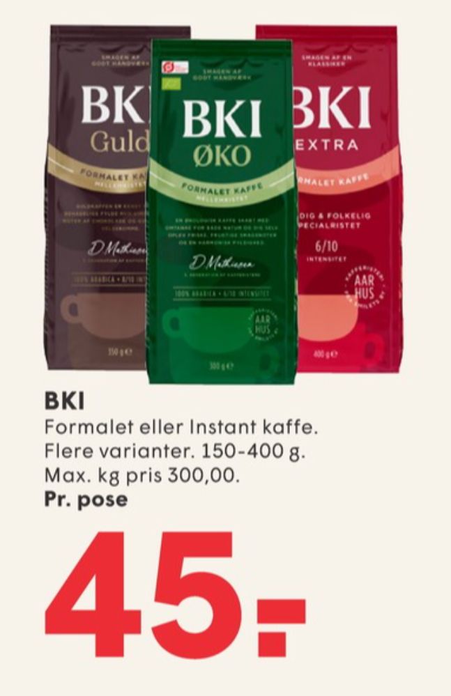BKI Extra, Instant Kaffe