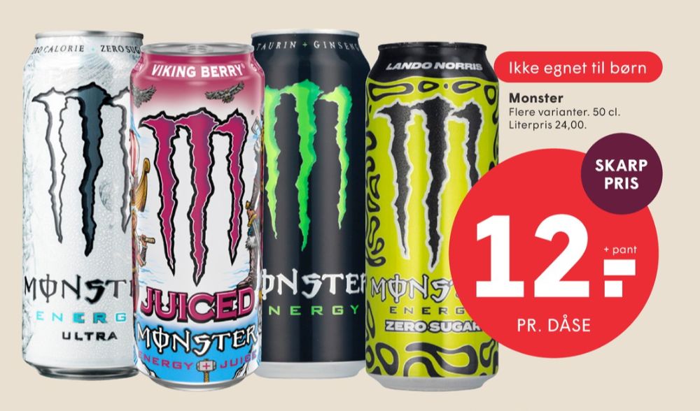 Monster Ultra Energy, Energidrik