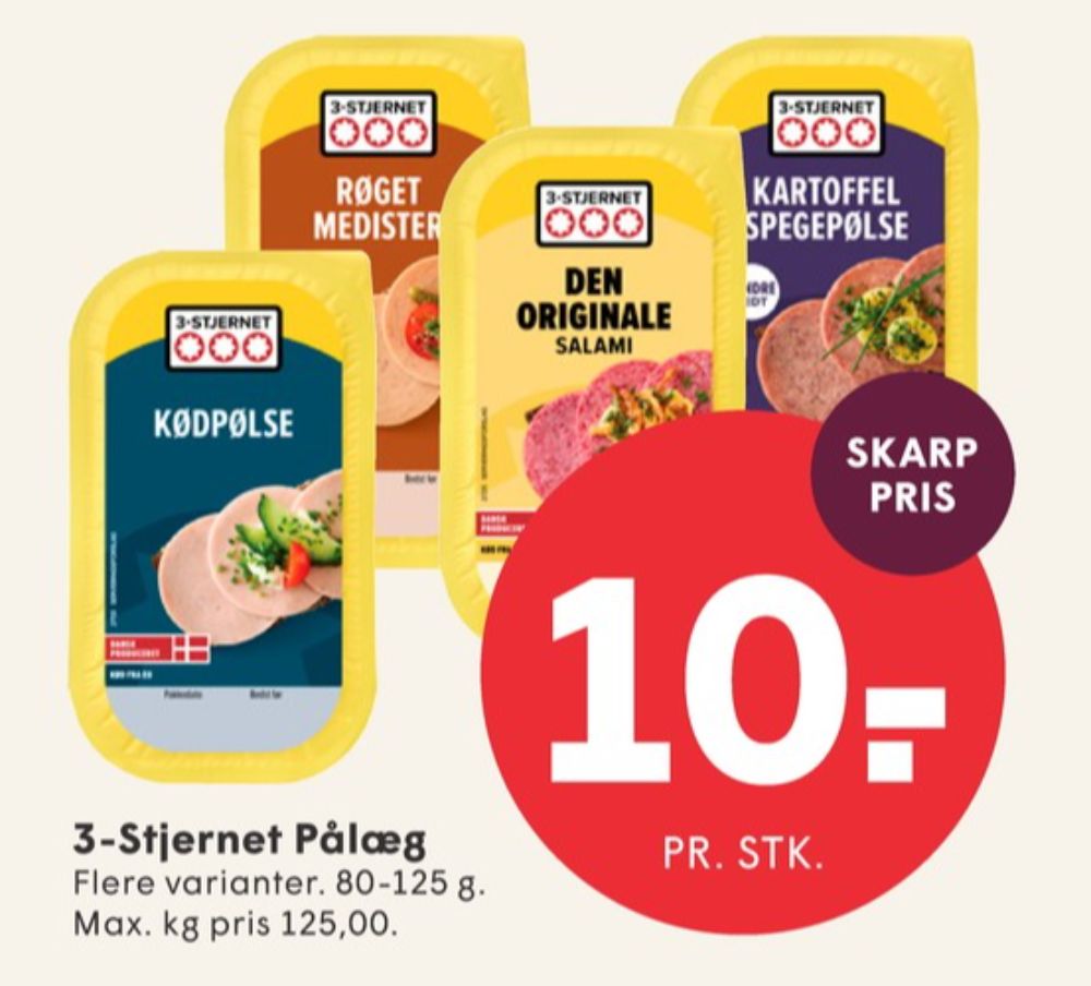 3-stjernet Gul bordpak, Salami