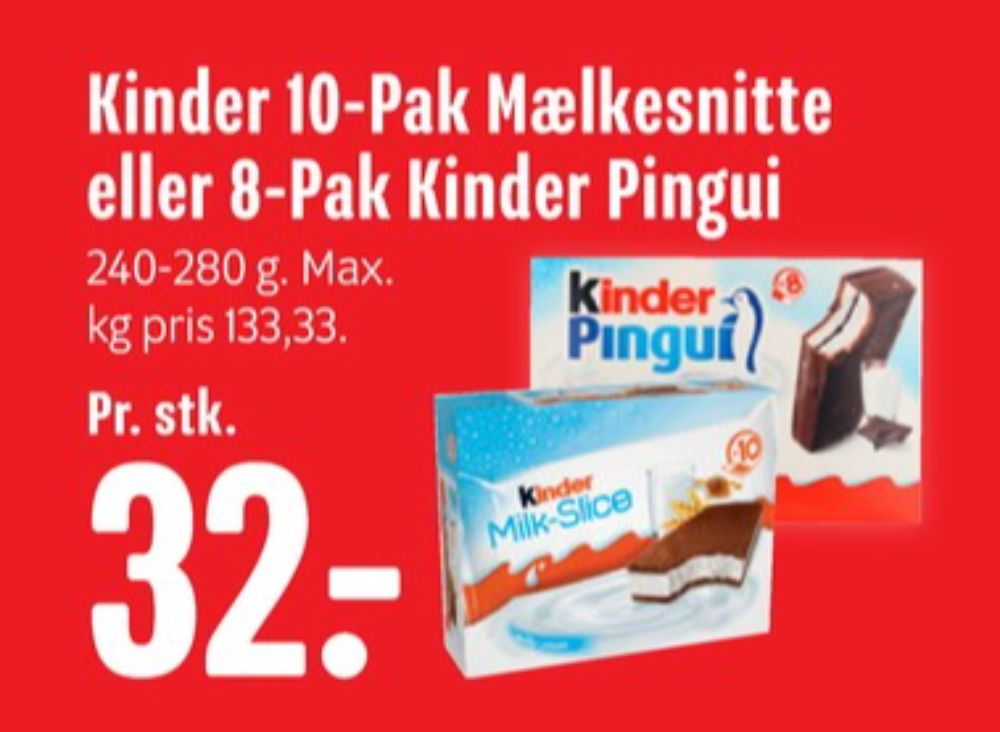 Kinder MilkSlice, Cool Snacks