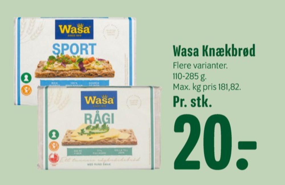 Wasa, Sport knækbrød