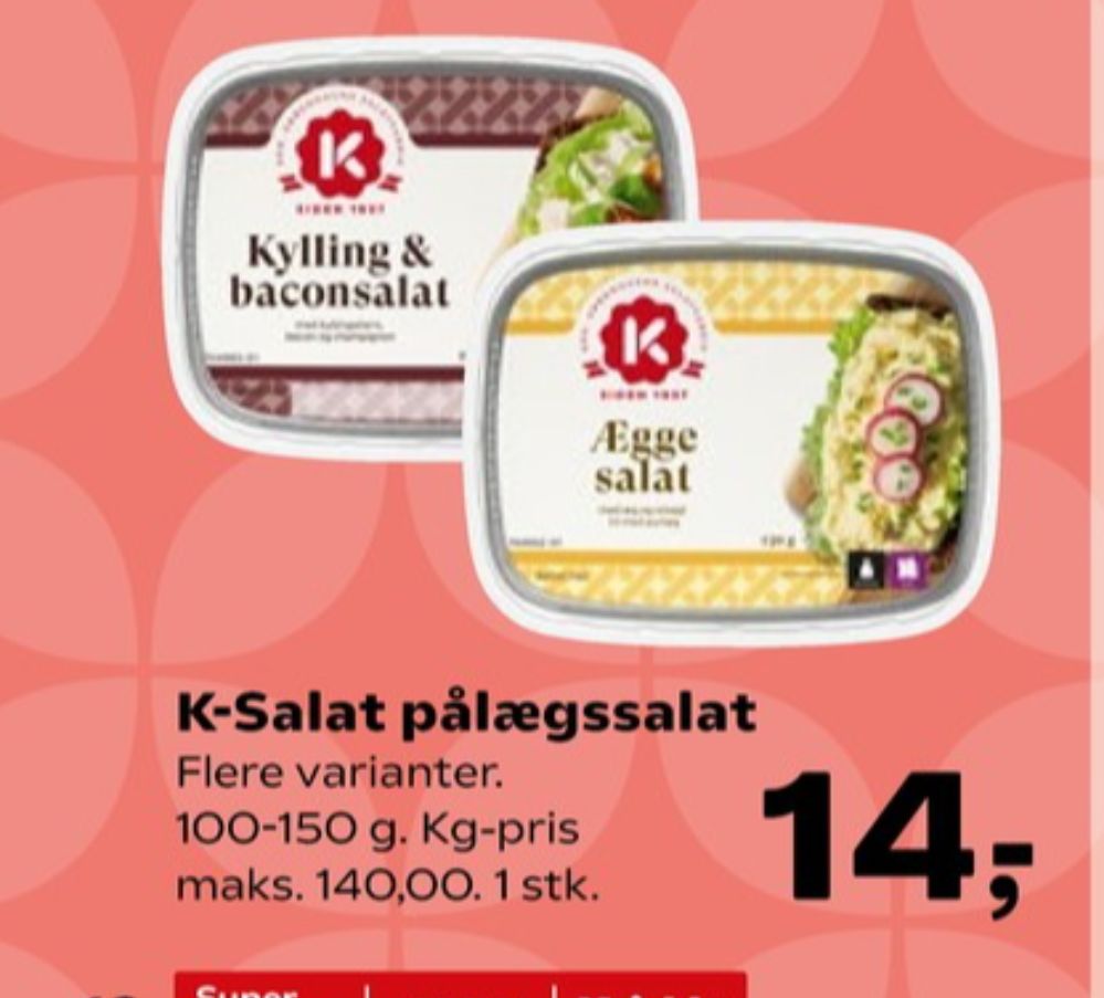 K-salat, Kylling & Baconsalat