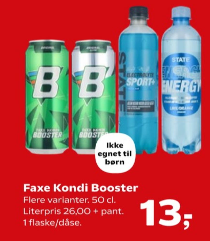 Faxe Kondi Booster Original, Energidrik
