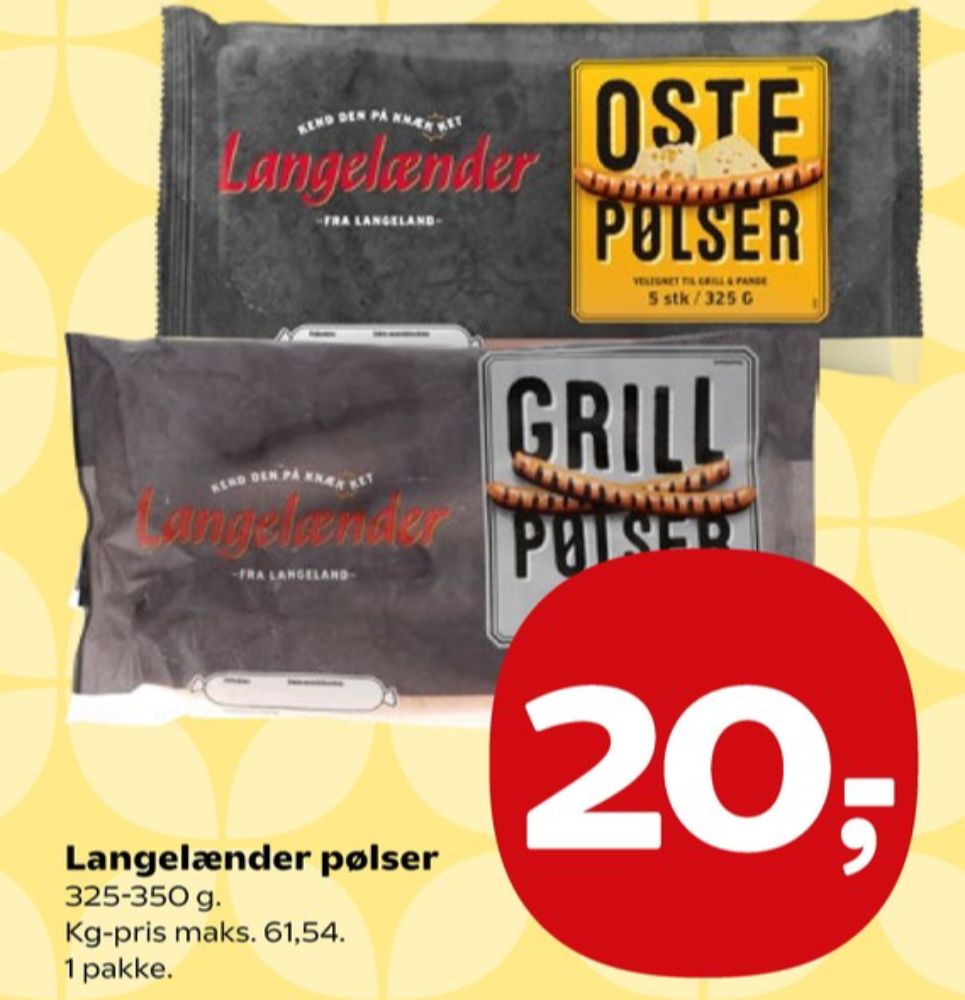 Langelænder, Grillpølser