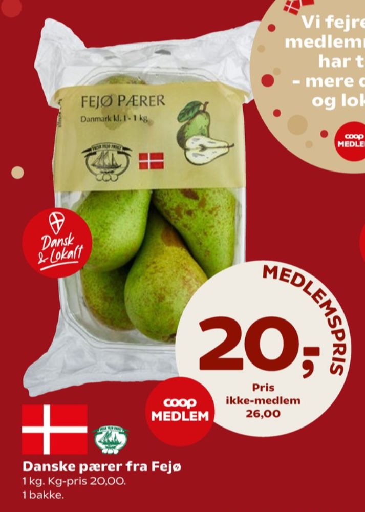 Fejø Dansk Kernefrugt, Pærer