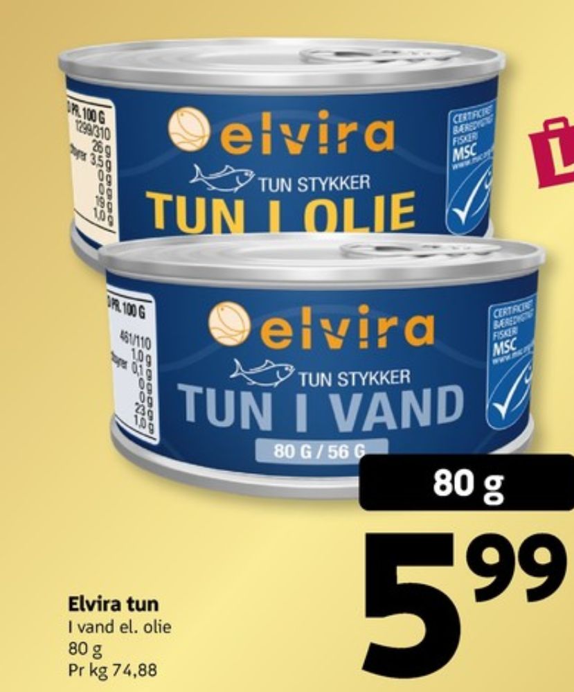 Elvira, Tun i olie