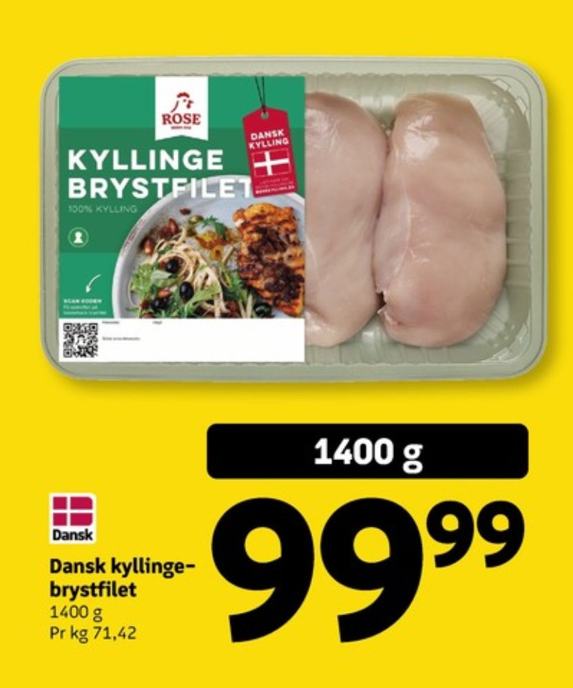 Rose Ærlig Kylling, Kyllingebrystfilet