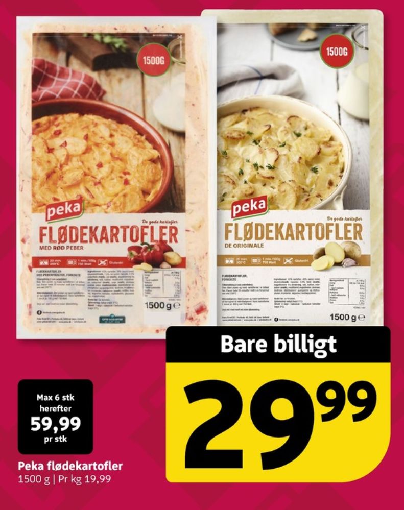 Peka, Flødekartofler med peberfrugt
