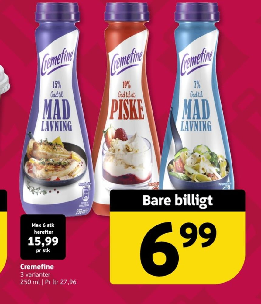 Cremefine, Madlavningsfløde 15 %