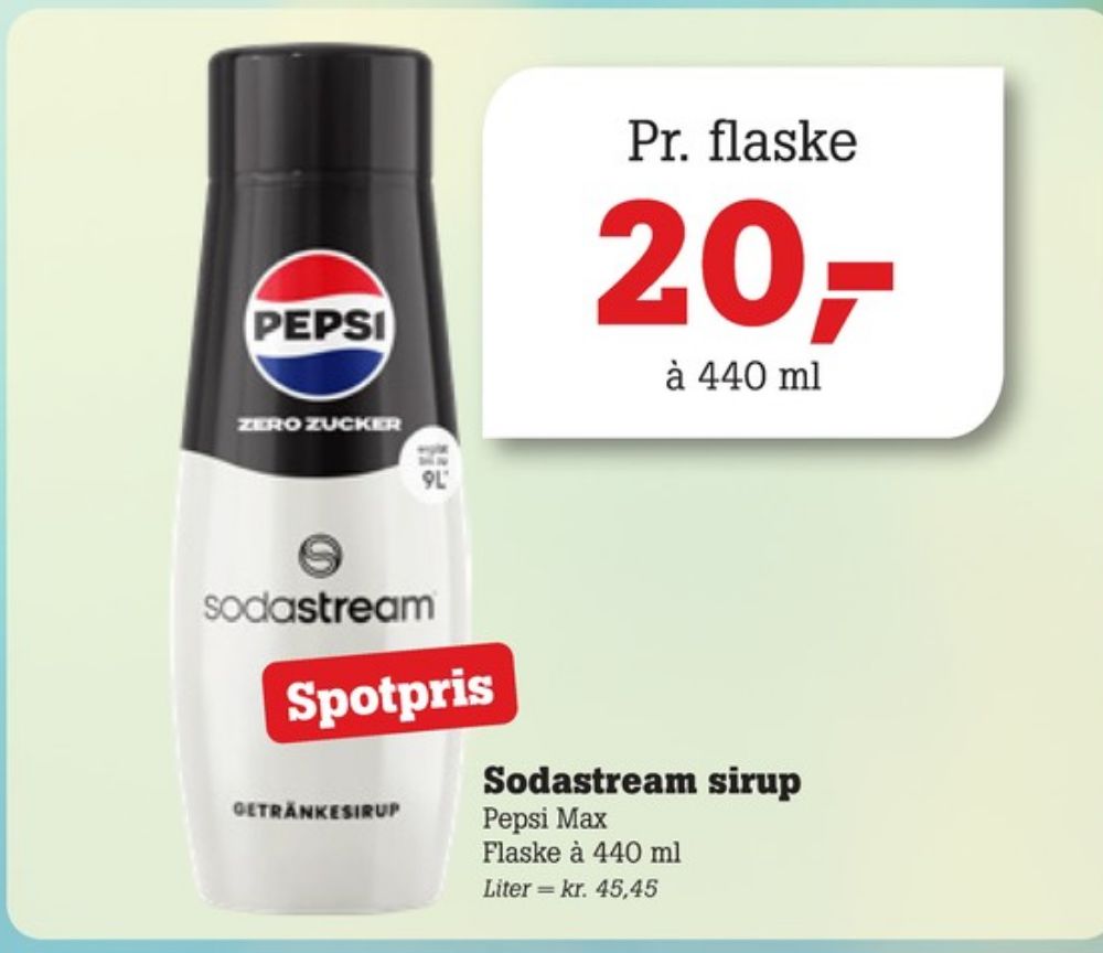 Sodastream Pepsi Max, Smagskoncentrat