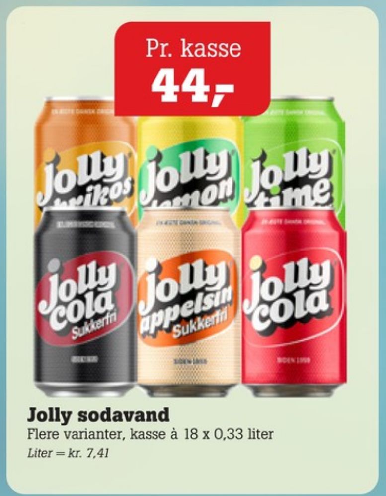 Jolly Cola Sukkerfri, Cola 18 pk.