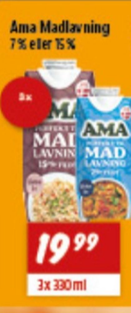 Ama, Madlavningsfløde 15 %