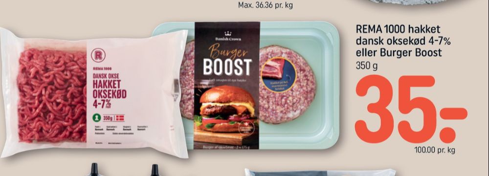 Rema 1000, Hakket oksekød 4-7%