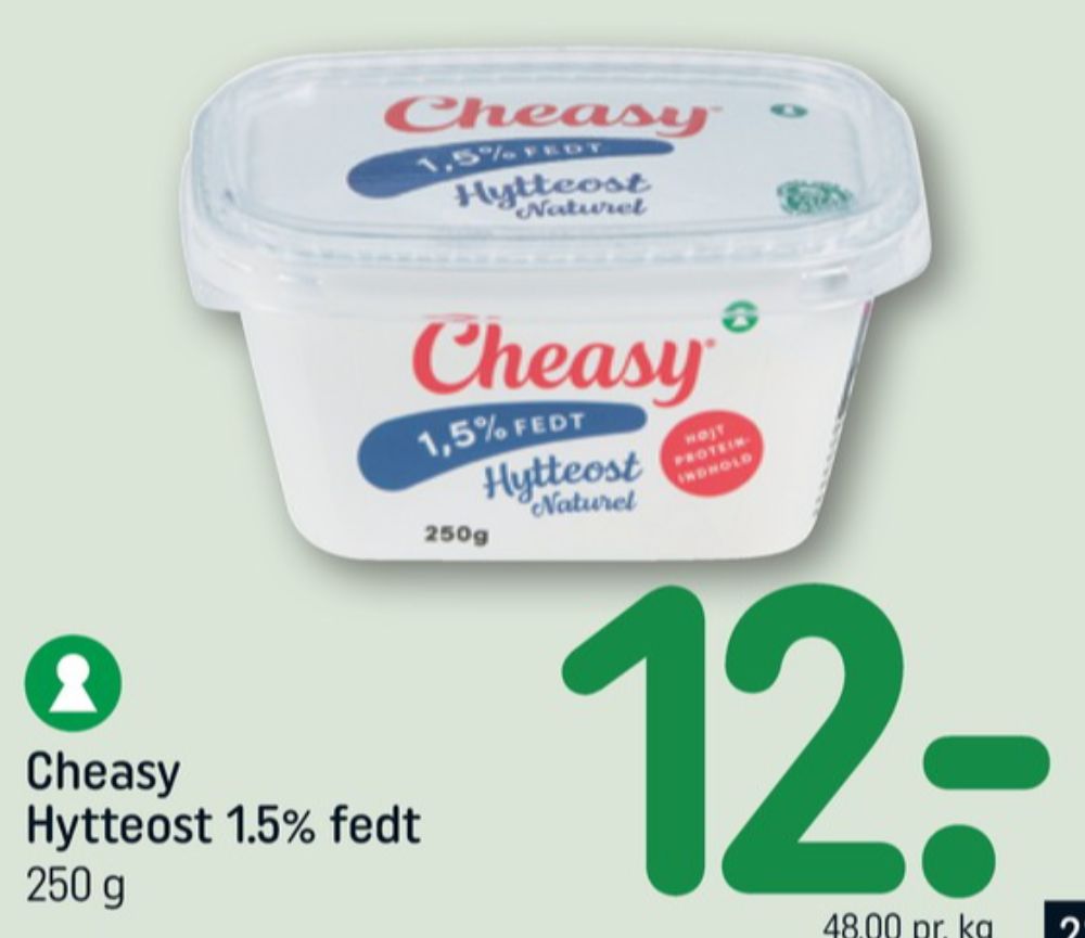 Cheasy, Hytteost naturel 1,5%