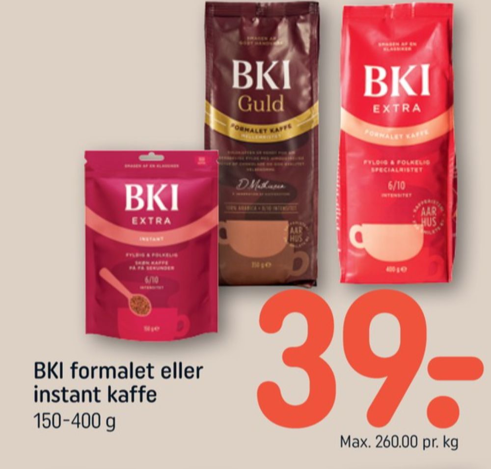 BKI Extra, Instant Kaffe