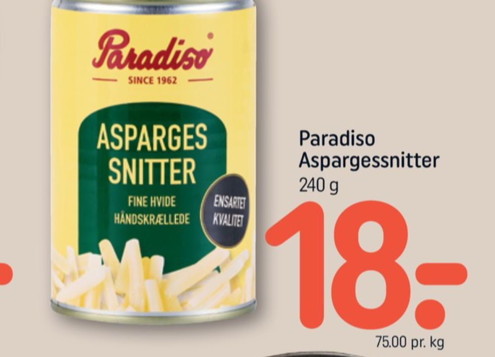 Paradiso, Aspargessnitter