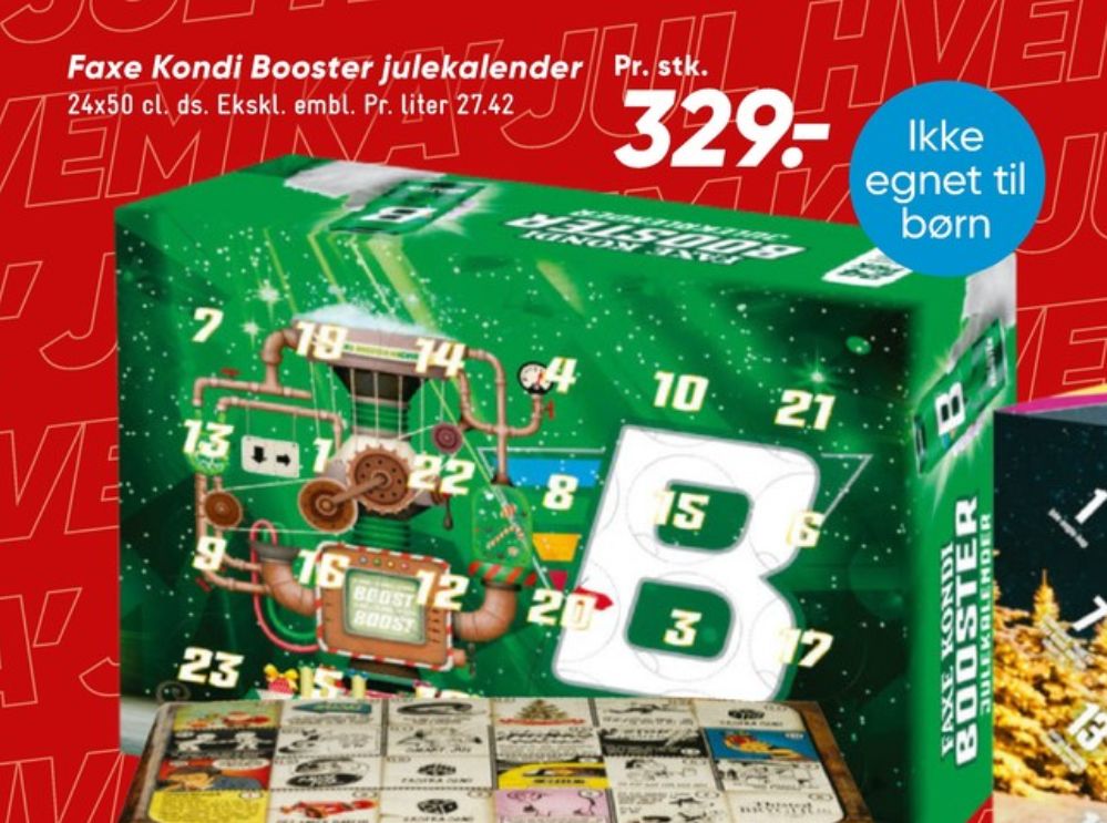 Faxe Kondi Booster, Energidrik 24 pk. Julekalender