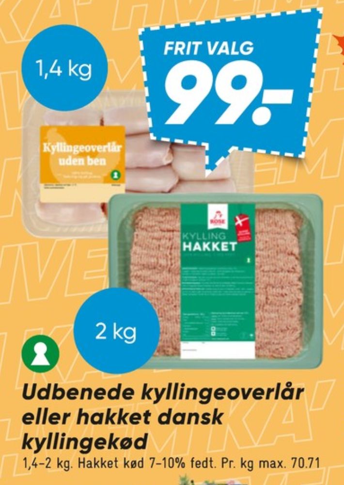 Rose, Hakket kylling 7-10%