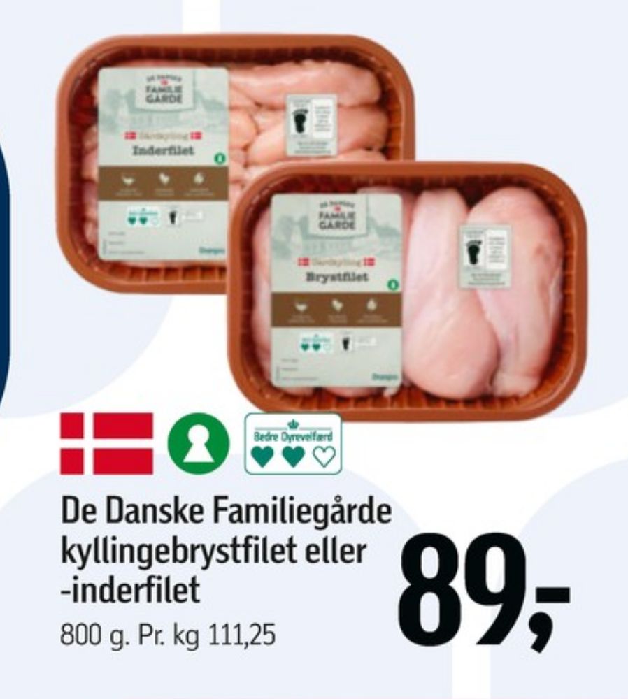 De Danske Familiegårde, Kyllingeinderfileter