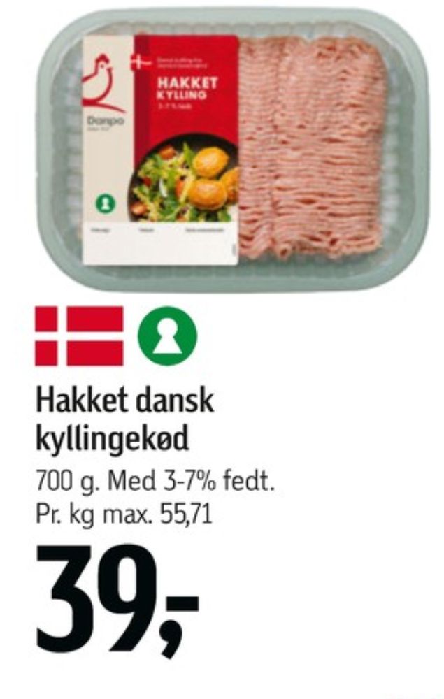 Danpo, Hakket kylling 3-7%
