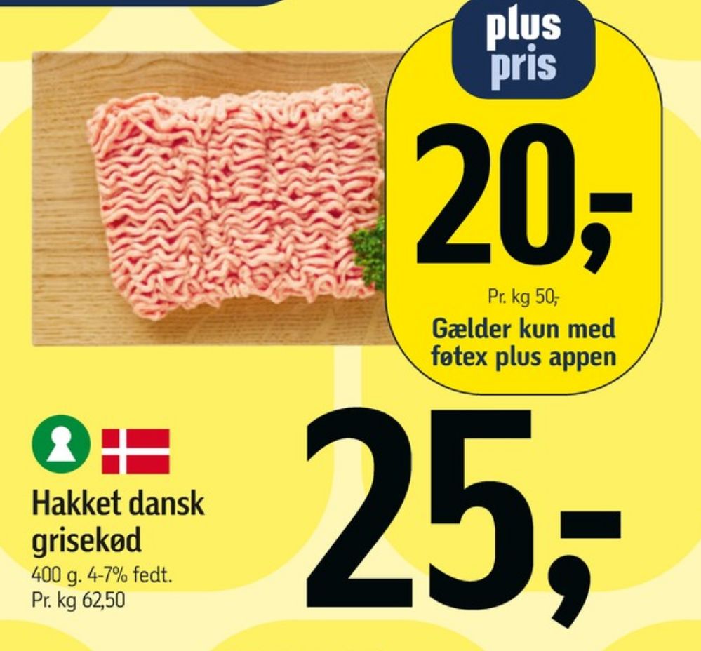 Hakket grisekød 4-7%