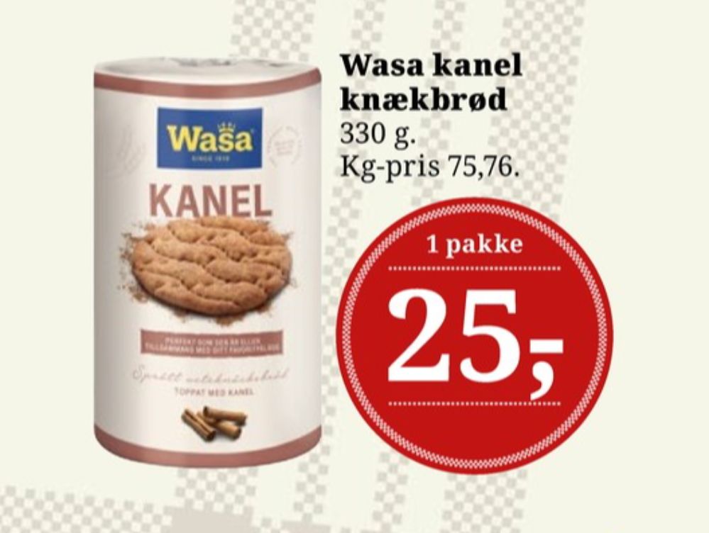Wasa, Kanel knækbrød