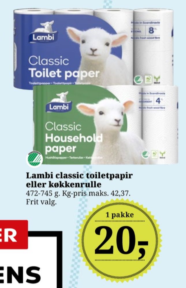 Lambi Classic, Toiletpapir