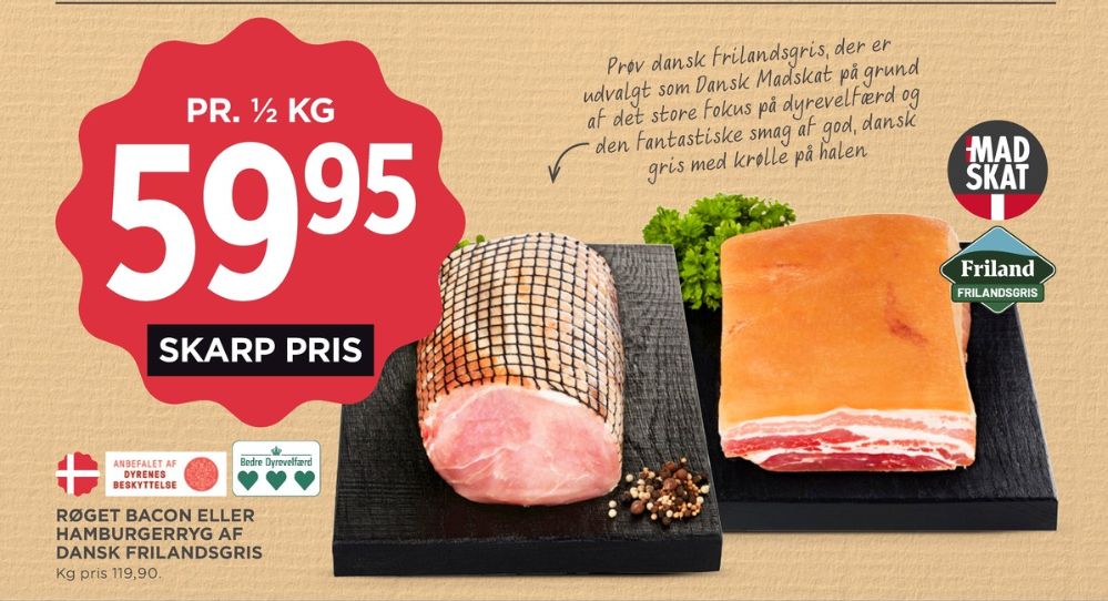 FRILAND Frilandsgris, Bacon