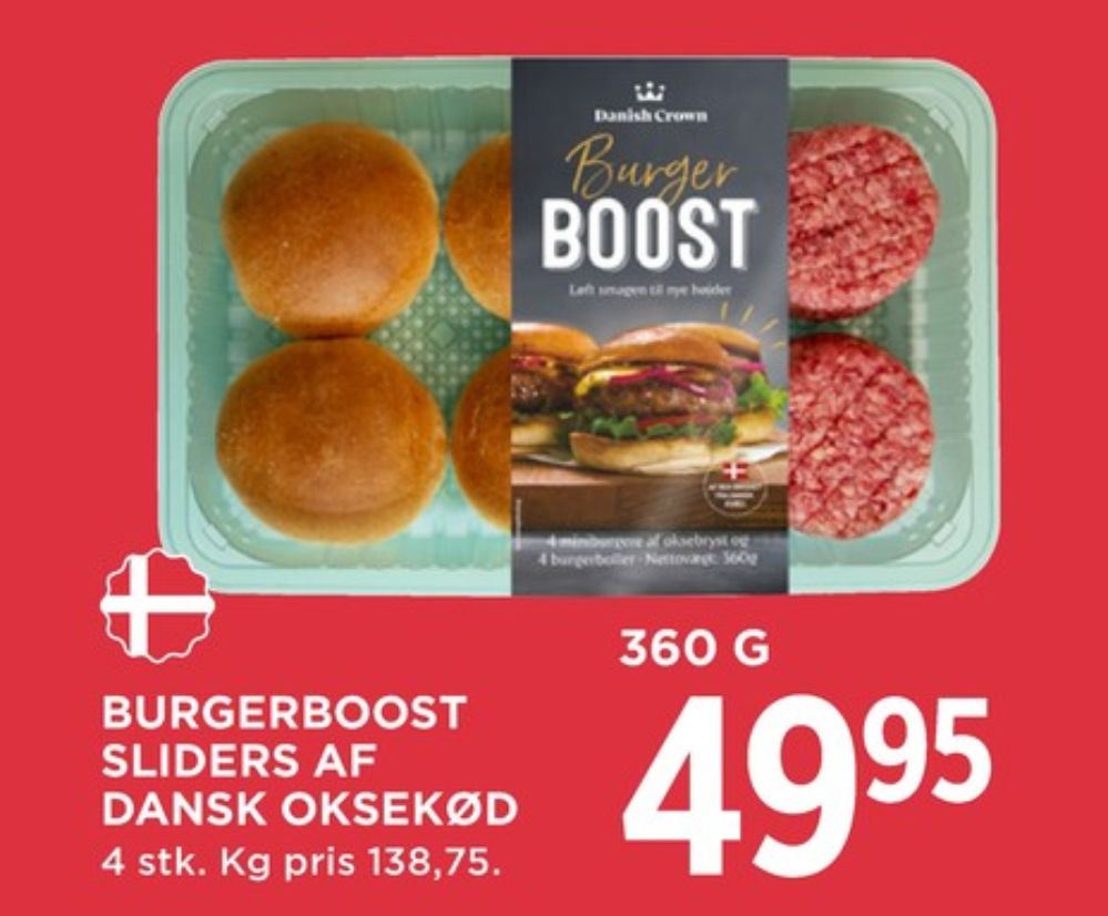 Danish Crown Burger Boost, Hakkebøffer Sliders