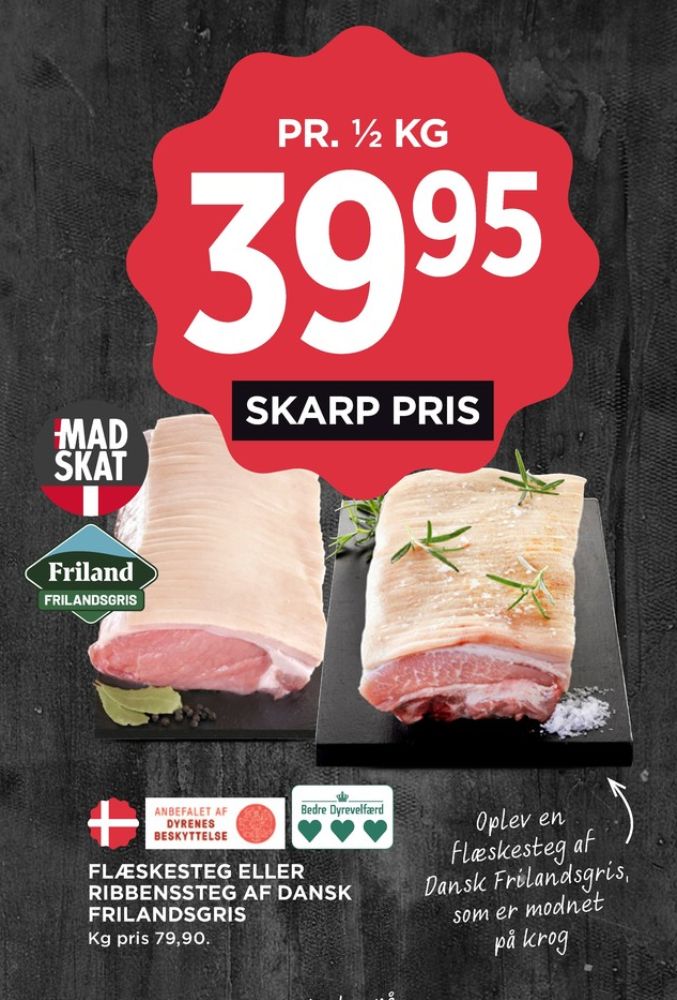 FRILAND Frilandsgris, Ribbensteg