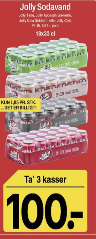 Jolly Cola Sukkerfri, Cola 18 pk.