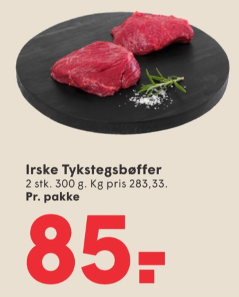 Oksetykstegsbøffer