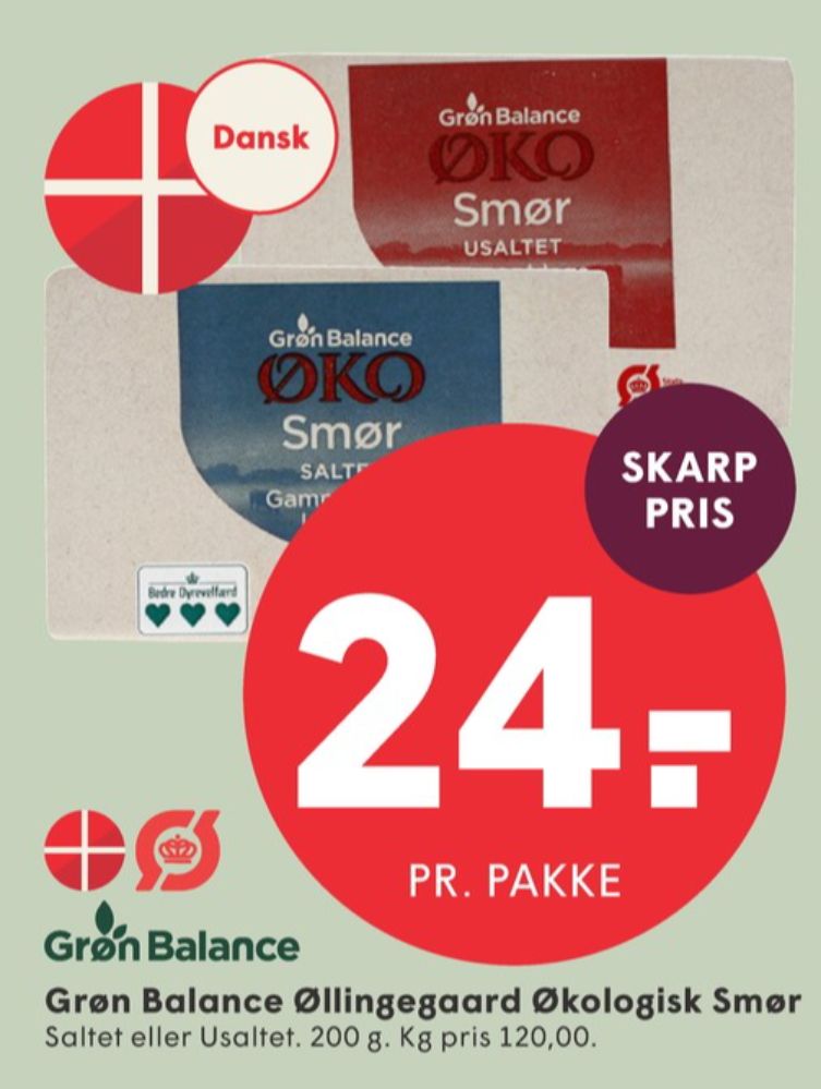 Grøn Balance Øllingegaard, Smør Usaltet