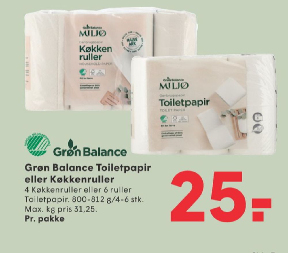 Grøn Balance, Toiletpapir