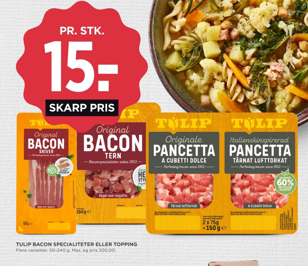 Tulip, Bacontern