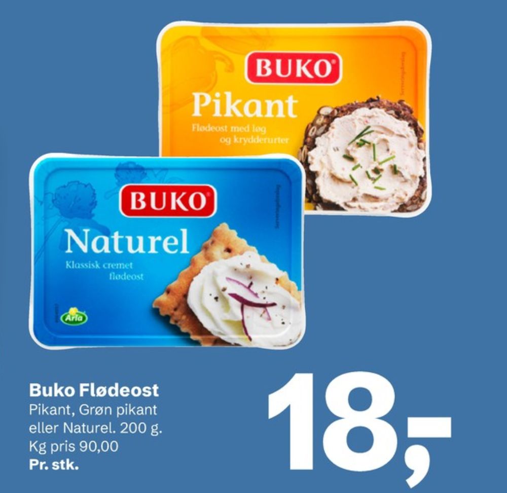 Buko, Flødeost Grøn Pikant
